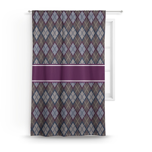 Custom Knit Argyle Curtain - 50"x84" Panel