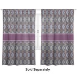 Knit Argyle Curtain Panel - Custom Size
