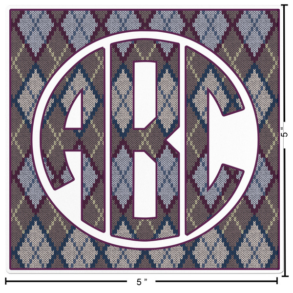 Knit Argyle Custom Shape Iron On Patches - L - APPROVAL