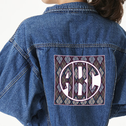 Knit Argyle Large Custom Shape Patch - 2XL (Personalized)