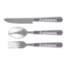 Knit Argyle Cutlery Set (Personalized)