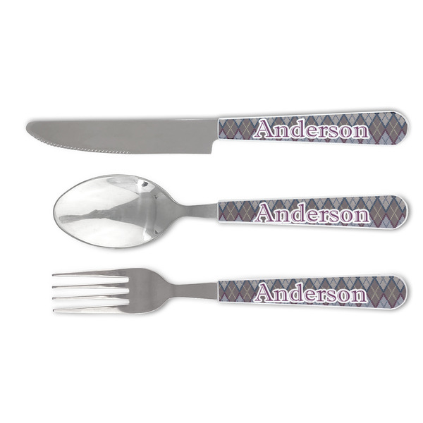 Custom Knit Argyle Cutlery Set (Personalized)