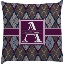 Knit Argyle Decorative Pillow Case (Personalized)