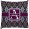 Knit Argyle Decorative Pillow Case (Personalized)