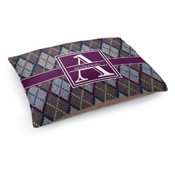 Knit Argyle Dog Bed - Medium w/ Name and Initial