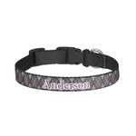Knit Argyle Dog Collar - Large (Personalized)