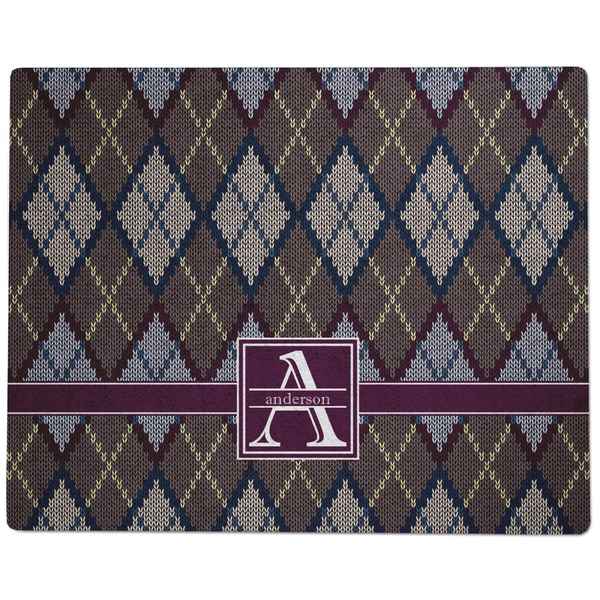 Knit Argyle Dog Food Mat - Large without Bowls