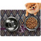 Knit Argyle Dog Food Mat - Small LIFESTYLE