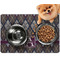 Knit Argyle Dog Food Mat - Small w/ Name and Initial