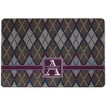 Knit Argyle Dog Food Mat w/ Name and Initial