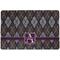 Knit Argyle Dog Food Mat w/ Name and Initial