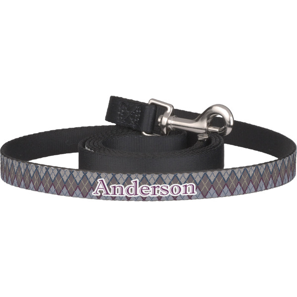 Custom Knit Argyle Dog Leash (Personalized)