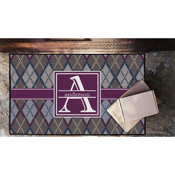 Knit Argyle Door Mat - LIFESTYLE (Lrg)