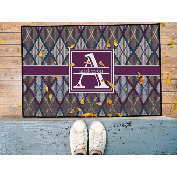 Knit Argyle Door Mat - LIFESTYLE (Med)