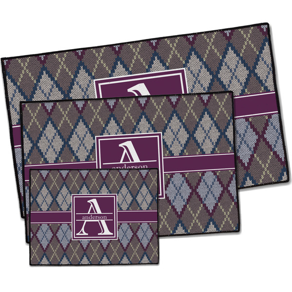 Knit Argyle Door Mats - PARENT MAIN