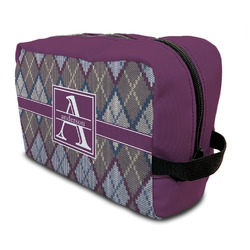 Knit Argyle Toiletry Bag / Dopp Kit (Personalized)