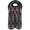 Knit Argyle Wine Tote Bag (2 Bottles) (Personalized)