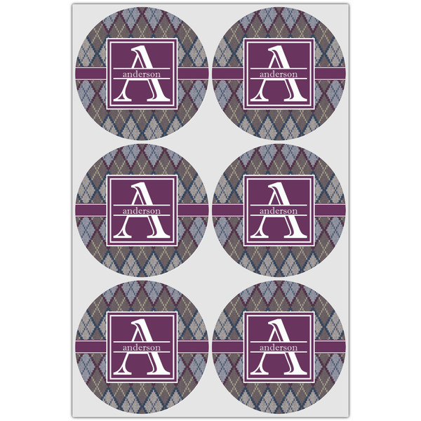 Knit Argyle Drink Topper - Large - Set of 6