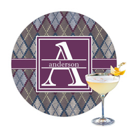 Knit Argyle Printed Drink Topper - 3.25" (Personalized)