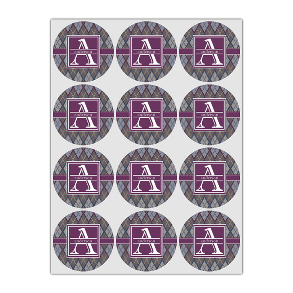 Knit Argyle Drink Topper - Small - Set of 12