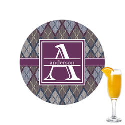 Knit Argyle Printed Drink Topper - 2.15" (Personalized)