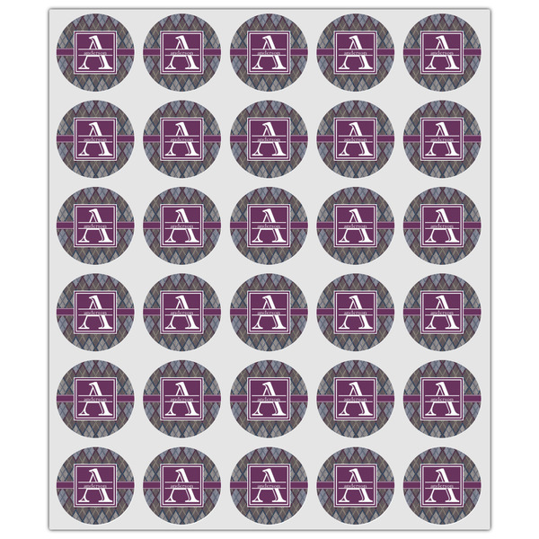 Knit Argyle Drink Topper - XSmall - Set of 30