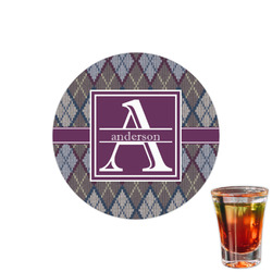 Knit Argyle Printed Drink Topper - 1.5" (Personalized)