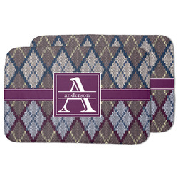 Knit Argyle Dish Drying Mat w/ Name and Initial