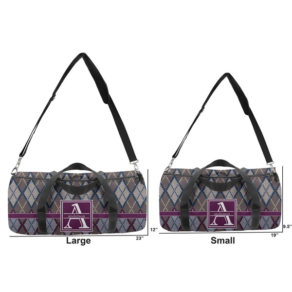 Knit Argyle Duffle Bag Small and Large