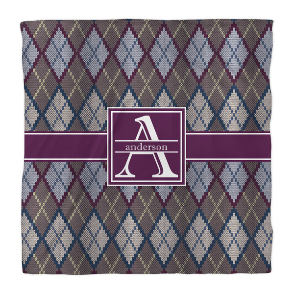 Knit Argyle Duvet Cover - Queen - Front