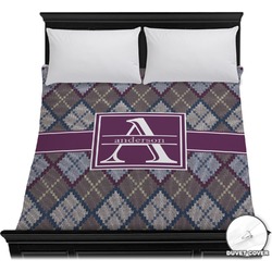 Knit Argyle Duvet Cover - Full / Queen (Personalized)