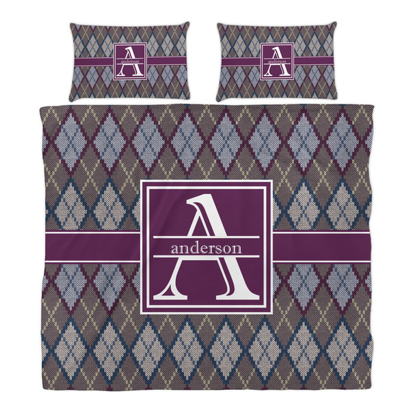 Knit Argyle Duvet Cover Set - King - Alt Approval