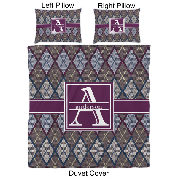 Knit Argyle Duvet Cover Set - Queen - Approval