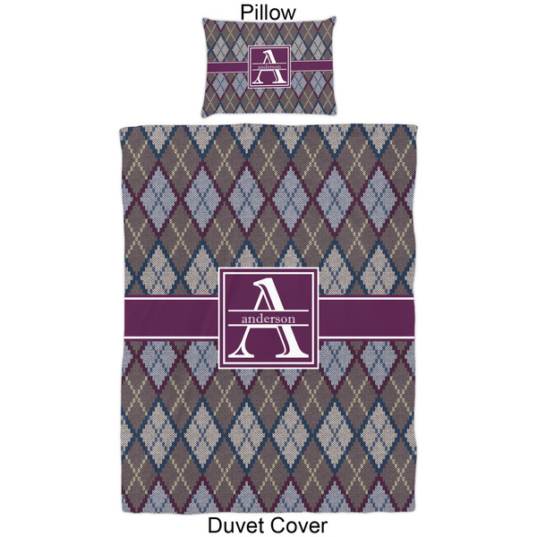 Knit Argyle Duvet Cover Set - Twin - Approval