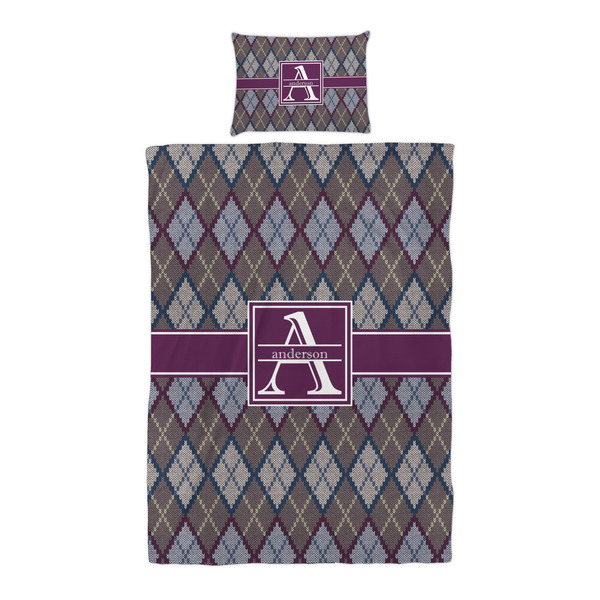 Knit Argyle Duvet Cover Set - Twin XL - Alt Approval
