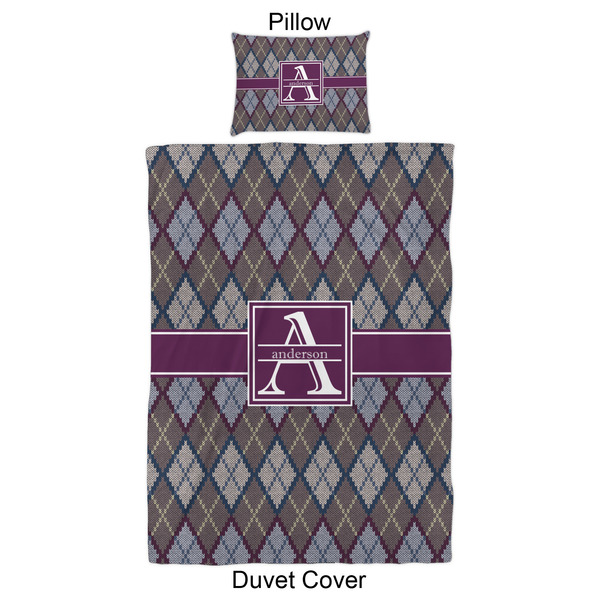 Knit Argyle Duvet Cover Set - Twin XL - Approval