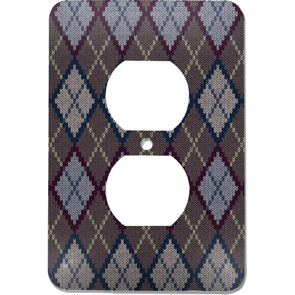 Custom Knit Argyle Electric Outlet Plate