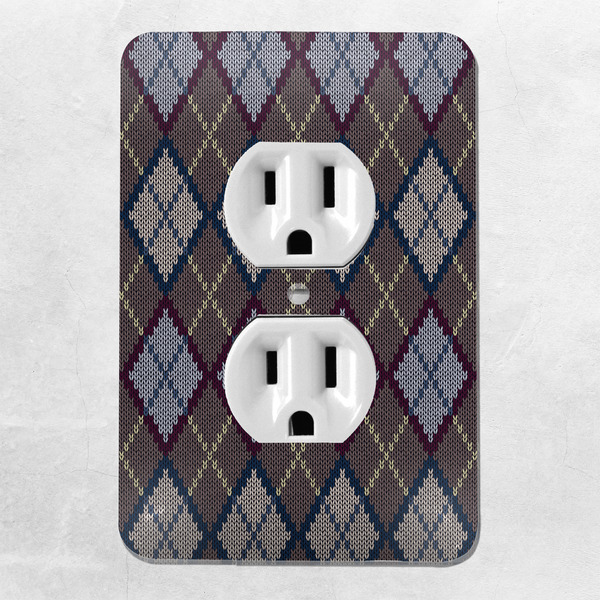 Knit Argyle Electric Outlet Plate - LIFESTYLE