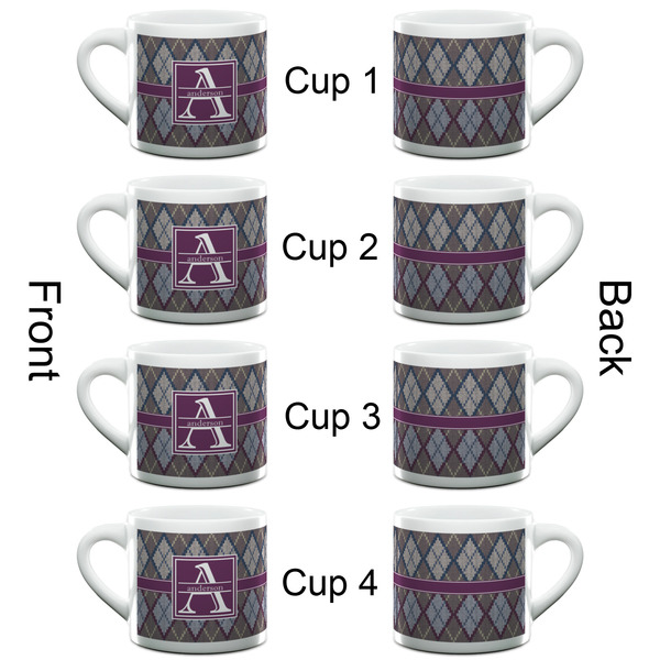 Knit Argyle Espresso Cup - 6oz (Double Shot Set of 4) APPROVAL