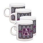 Knit Argyle Single Shot Espresso Cups - Set of 4 (Personalized)