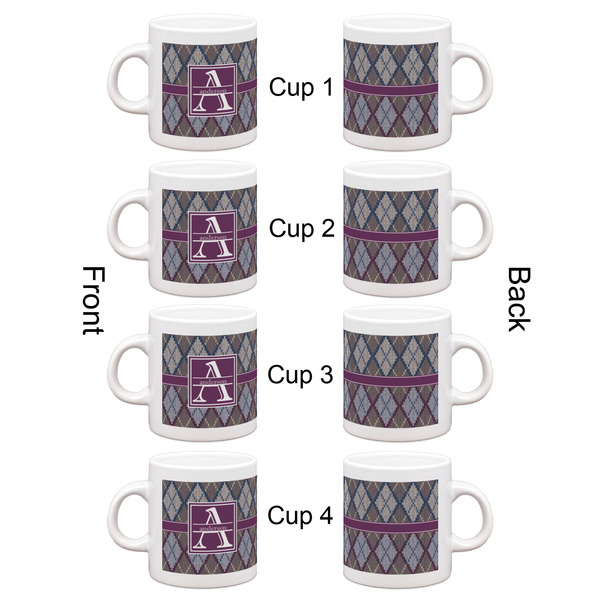 Knit Argyle Espresso Cup Set of 4 - Apvl