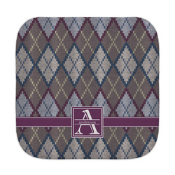 Knit Argyle Face Towel (Personalized)