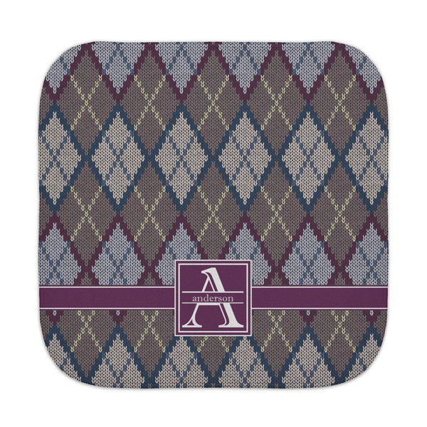 Custom Knit Argyle Face Towel (Personalized)