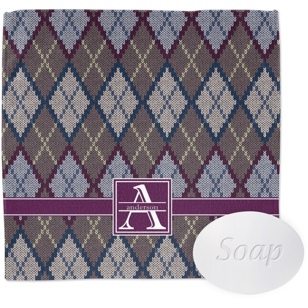 Custom Knit Argyle Washcloth (Personalized)