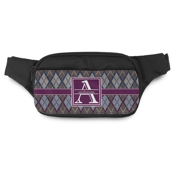 Custom Knit Argyle Fanny Pack - Modern Style (Personalized)