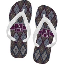 Knit Argyle Flip Flops - Large (Personalized)