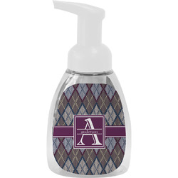 Knit Argyle Foam Soap Bottle - White (Personalized)
