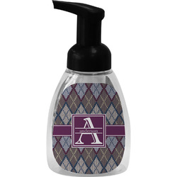 Knit Argyle Foam Soap Bottle - Black (Personalized)