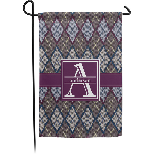 Custom Knit Argyle Garden Flag (Personalized)