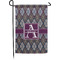 Knit Argyle Small Garden Flag - Single Sided w/ Name and Initial